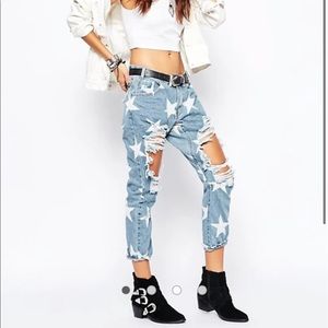 One Teaspoon Star Boyfriend Jeans